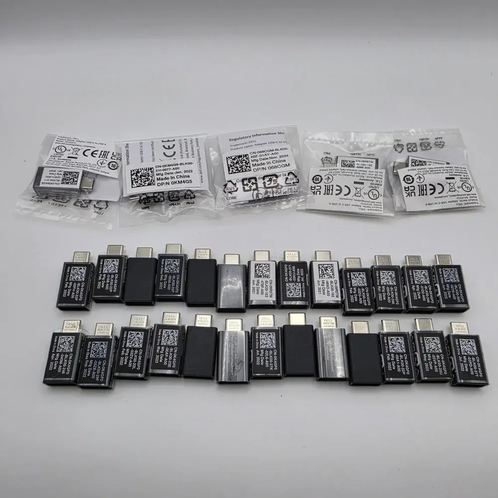 Lot of 31 Dell USB-C to USB-A Adapter OTG USB-C Male to USB-A Female New